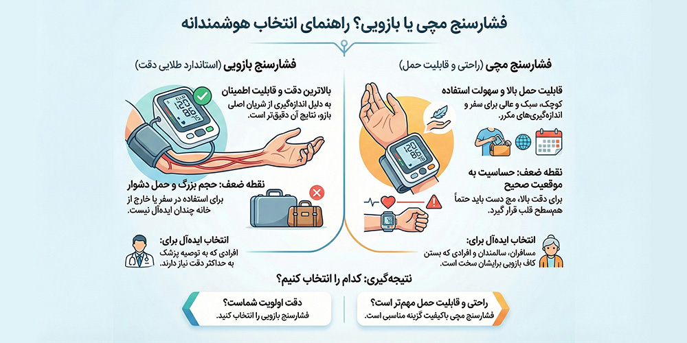 فشارسنج مچی بهتر است یا بازویی