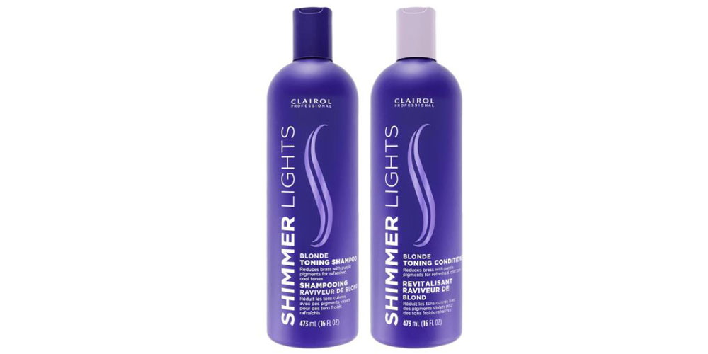 بهترین گزینه داروخانه ای: Clairol Professional Shimmer Lights Shampoo و Conditioner