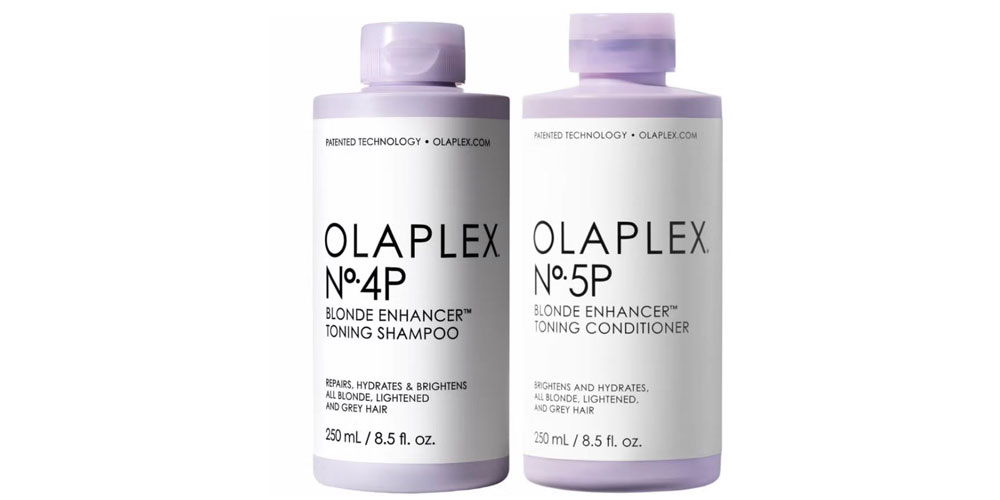 بهترین انتخاب کلی: Olaplex No. 4P Blonde Enhancer Toning Shampoo و No. 5P Blonde Enhancer Toning Conditioner
