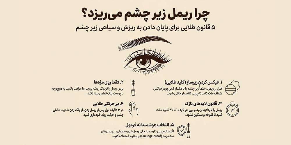 چرا ریمل بعد از چند ساعت زیر چشم میریزد؟