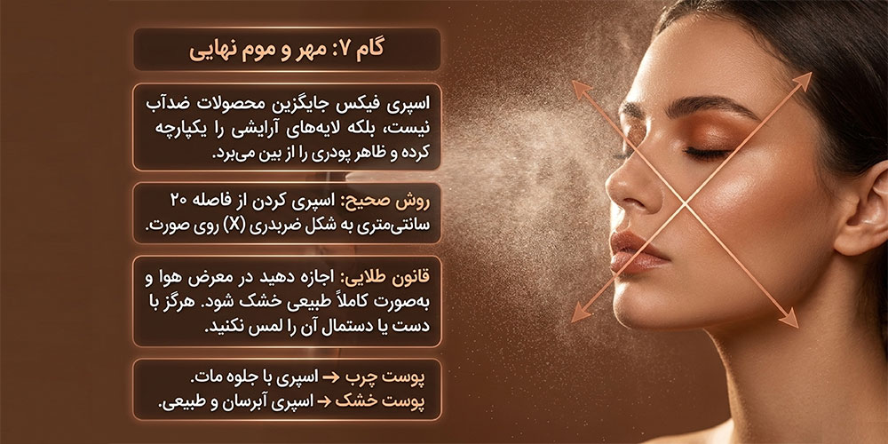 اسپری فیکس برای تثبیت نهایی آرایش