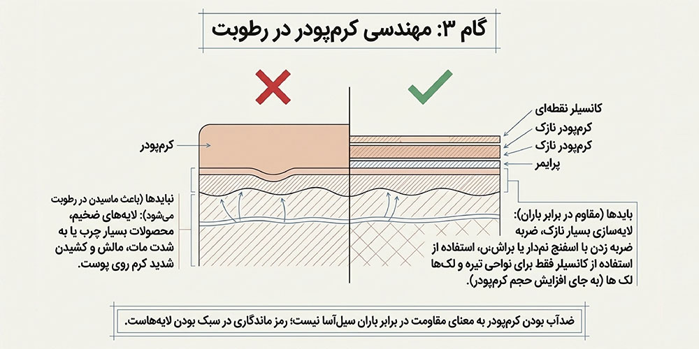 انتخاب کرم‌پودر مناسب برای هوای بارانی