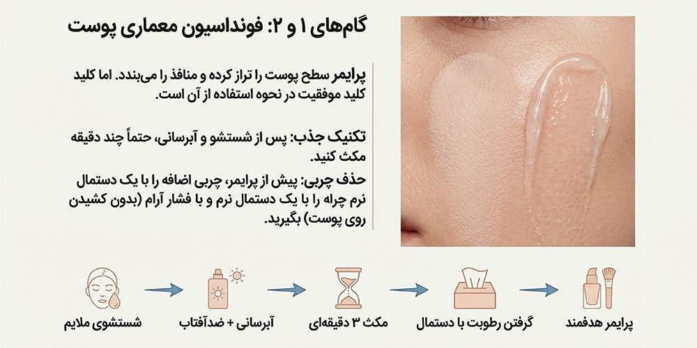 آماده‌سازی پوست برای آرایش ماندگار